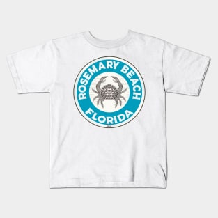 Rosemary Beach Florida Crab 30A 30 A Emerald Coast Walton County Kids T-Shirt